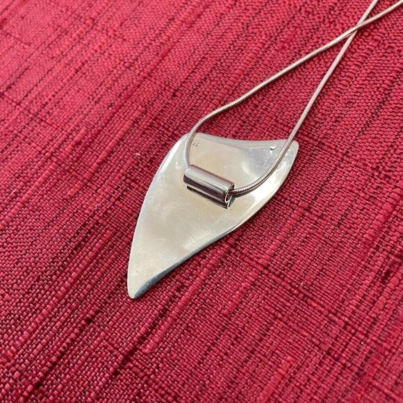 Jessie Senecal Handmade Sterling Silver "Long Grass" Necklace - Picture 4 of 5